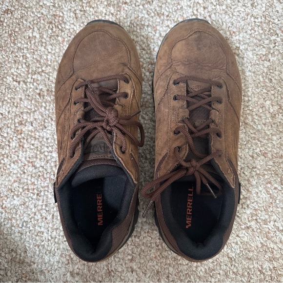 Merrell Other - Merrell Men’s Moab Adventure Waterproof Brown Leather Shoes 10.5 Vibram